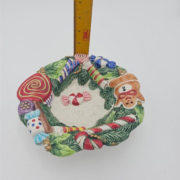 8" All Purpose Bowl Sugar Plum Christmas by Fitz & Floyd 1996 - Picture 5 of 5